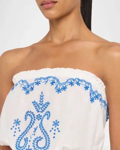 Ramy Brook Natalie Embroidered Strapless Mini Dress | Thumbnail 4 Ramy Brook Natalie Embroidered Strapless Mini Dress | Thumbnail 4