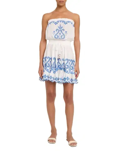 Ramy Brook Natalie Embroidered Strapless Mini Dress | Thumbnail 1 Ramy Brook Natalie Embroidered Strapless Mini Dress | Thumbnail 1