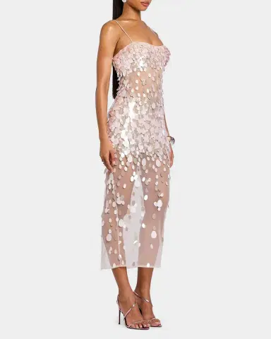 Retrofête Mischa Sequin-Embellished Sleeveless Midi Dress | Thumbnail 5 Retrofête Mischa Sequin-Embellished Sleeveless Midi Dress | Thumbnail 5