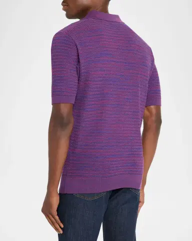 Etro en 's Johnny Collar Open-Knit Polo Sweater | Thumbnail 2 Etro en 's Johnny Collar Open-Knit Polo Sweater | Thumbnail 2