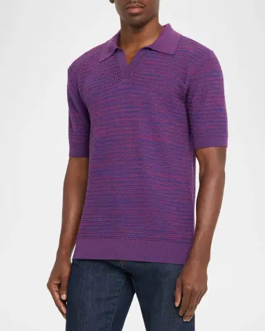 Etro en 's Johnny Collar Open-Knit Polo Sweater | Thumbnail 3 Etro en 's Johnny Collar Open-Knit Polo Sweater | Thumbnail 3