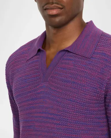 Etro en 's Johnny Collar Open-Knit Polo Sweater | Thumbnail 4 Etro en 's Johnny Collar Open-Knit Polo Sweater | Thumbnail 4