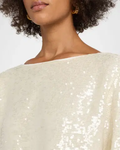 LAPOINTE Sequined Long-Sleeve Boxy Crop Top | Thumbnail 4 LAPOINTE Sequined Long-Sleeve Boxy Crop Top | Thumbnail 4