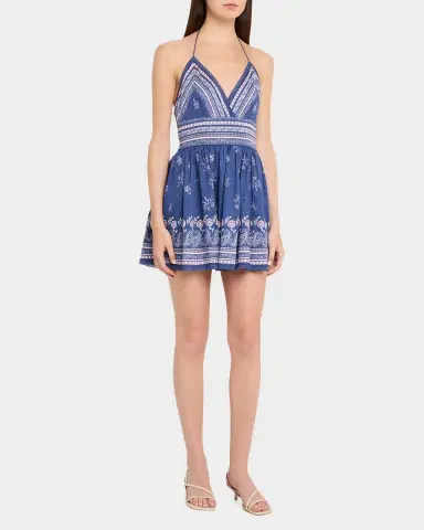 LoveShackFancy Arletta Cotton Bandana-Print Mini Dress | Thumbnail 3 LoveShackFancy Arletta Cotton Bandana-Print Mini Dress | Thumbnail 3