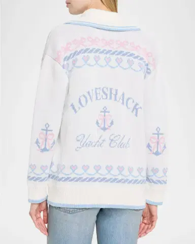 LoveShackFancy Aribella Yacht Club Cardigan | Thumbnail 2 LoveShackFancy Aribella Yacht Club Cardigan | Thumbnail 2