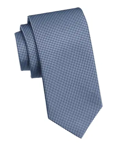 Isaia Men 's Micro-Check Silk Tie | Thumbnail 2 Isaia Men 's Micro-Check Silk Tie | Thumbnail 2