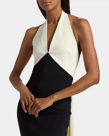 Chiara Boni La Petite Robe Noori Backless Draped Mermaid Gown | Thumbnail 4 Chiara Boni La Petite Robe Noori Backless Draped Mermaid Gown | Thumbnail 4