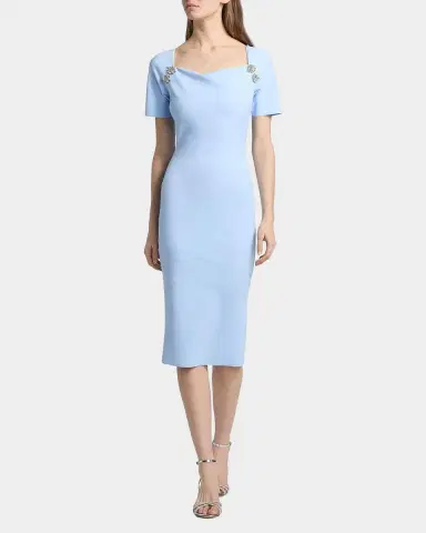 Chiara Boni La Petite Robe Molai Crystal-Embellished Midi Sheath Dress | Thumbnail 2 Chiara Boni La Petite Robe Molai Crystal-Embellished Midi Sheath Dress | Thumbnail 2