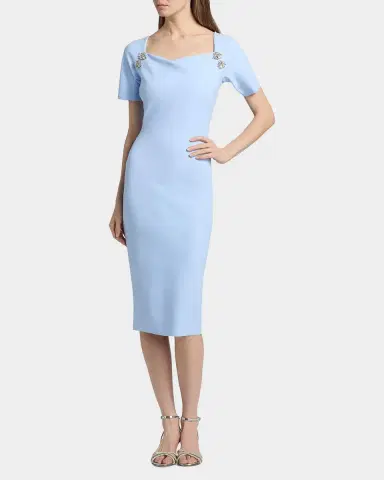 Chiara Boni La Petite Robe Molai Crystal-Embellished Midi Sheath Dress | Thumbnail 4 Chiara Boni La Petite Robe Molai Crystal-Embellished Midi Sheath Dress | Thumbnail 4