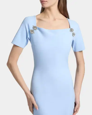 Chiara Boni La Petite Robe Molai Crystal-Embellished Midi Sheath Dress | Thumbnail 5 Chiara Boni La Petite Robe Molai Crystal-Embellished Midi Sheath Dress | Thumbnail 5