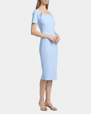 Chiara Boni La Petite Robe Molai Crystal-Embellished Midi Sheath Dress | Thumbnail 7 Chiara Boni La Petite Robe Molai Crystal-Embellished Midi Sheath Dress | Thumbnail 7