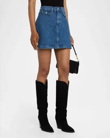 PAIGE Janelle Denim Mini Skirt | Thumbnail 3 PAIGE Janelle Denim Mini Skirt | Thumbnail 3
