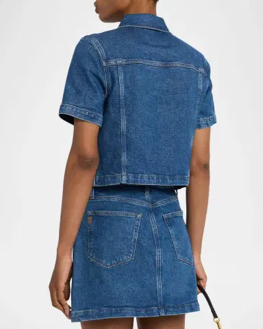 PAIGE Elly Short-Sleeve Denim Jacket | Thumbnail 2 PAIGE Elly Short-Sleeve Denim Jacket | Thumbnail 2