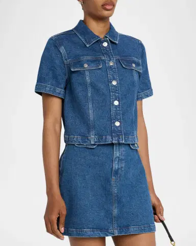 PAIGE Elly Short-Sleeve Denim Jacket | Thumbnail 3 PAIGE Elly Short-Sleeve Denim Jacket | Thumbnail 3