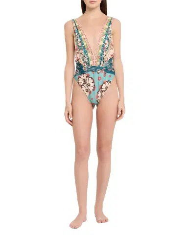 Agua Bendita Ellis Plume One-Piece Swimsuit | Thumbnail 1 Agua Bendita Ellis Plume One-Piece Swimsuit | Thumbnail 1