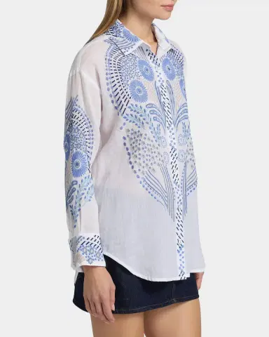 Johnny Was Embroidered Button-Down Shirt | Thumbnail 6 Johnny Was Embroidered Button-Down Shirt | Thumbnail 6