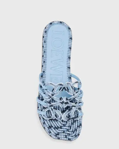 Loewe x Paula's Ibiza Petal Anagram Crochet Flat Slide Sandals | Thumbnail 3 Loewe x Paula's Ibiza Petal Anagram Crochet Flat Slide Sandals | Thumbnail 3