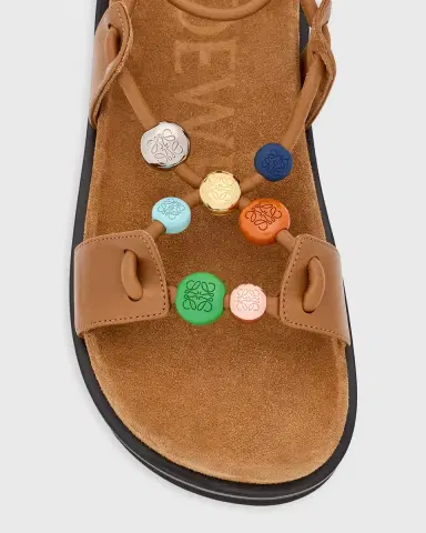 Loewe x Paula's Ibiza Anagram Pebble Bead Leather Sandals | Thumbnail 2 Loewe x Paula's Ibiza Anagram Pebble Bead Leather Sandals | Thumbnail 2
