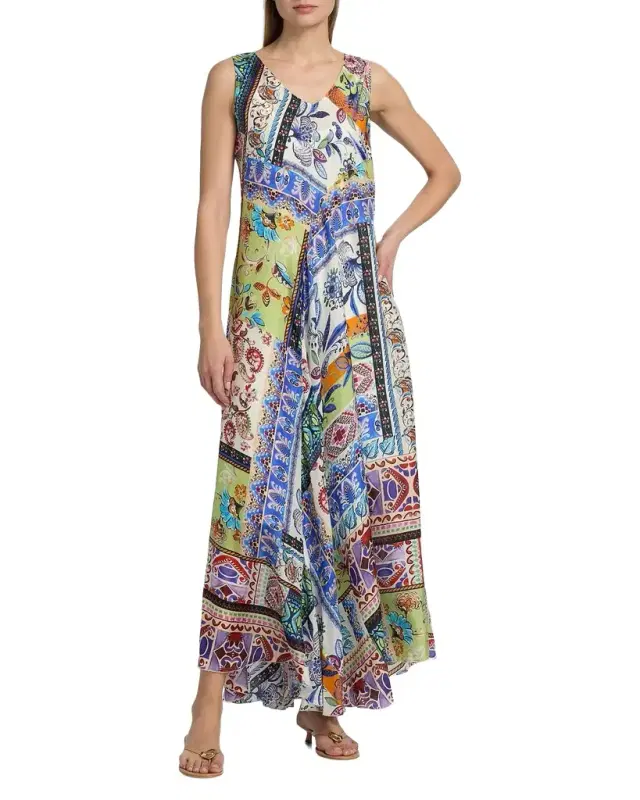 Armeria Floral-Print Silk Maxi Dress Armeria Floral-Print Silk Maxi Dress