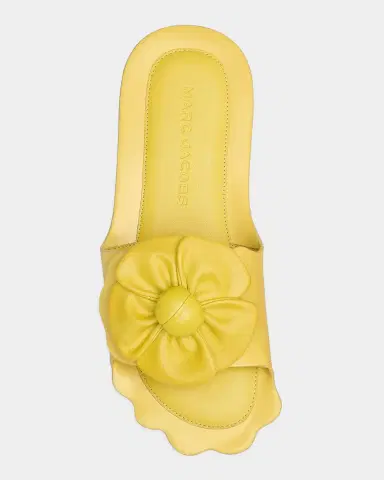 Marc Jacobs The Daisy Leather Flat Slide Sandals | Thumbnail 2 Marc Jacobs The Daisy Leather Flat Slide Sandals | Thumbnail 2