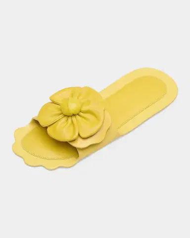 Marc Jacobs The Daisy Leather Flat Slide Sandals | Thumbnail 4 Marc Jacobs The Daisy Leather Flat Slide Sandals | Thumbnail 4