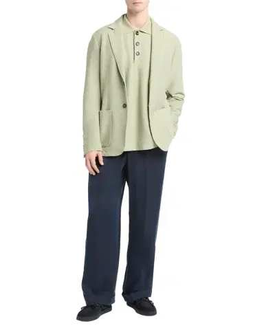 Giorgio Armani Men's Seersucker Relaxed-Fit Polo Shirt | Thumbnail 1 Giorgio Armani Men's Seersucker Relaxed-Fit Polo Shirt | Thumbnail 1