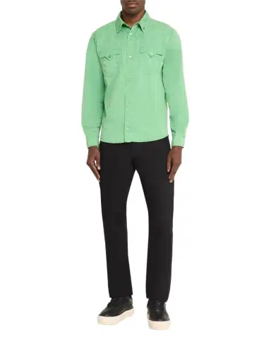 Versace Men's Medusa-Coin Cotton Western Shirt | Thumbnail 1 Versace Men's Medusa-Coin Cotton Western Shirt | Thumbnail 1