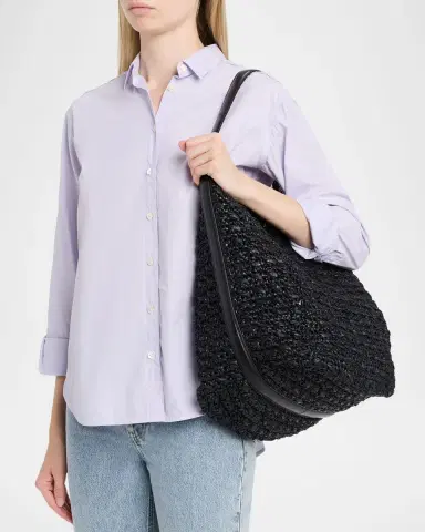 Toteme Belted Paper Raffia Tote Bag | Thumbnail 2 Toteme Belted Paper Raffia Tote Bag | Thumbnail 2