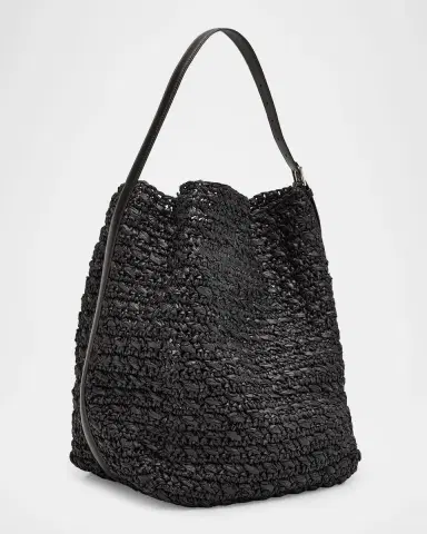 Toteme Belted Paper Raffia Tote Bag | Thumbnail 3 Toteme Belted Paper Raffia Tote Bag | Thumbnail 3