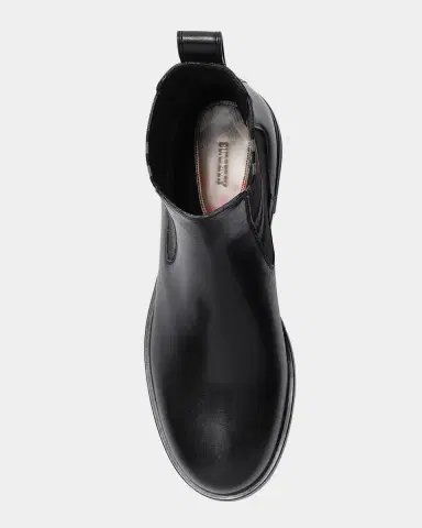 Burberry Men's Pembroke Leather & Check Chelsea Boots | Thumbnail 2 Burberry Men's Pembroke Leather & Check Chelsea Boots | Thumbnail 2