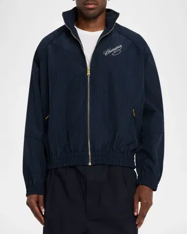 Willy Chavarria Men's Ruff Rider Pinstripe Track Jacket | Thumbnail 3 Willy Chavarria Men's Ruff Rider Pinstripe Track Jacket | Thumbnail 3
