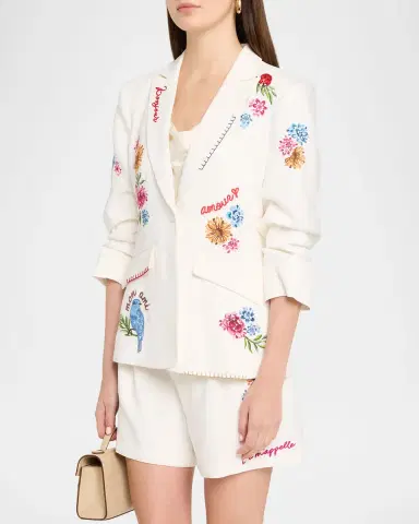 Cinq à Sept Cheyenne Embroidered Vine Blazer | Thumbnail 3 Cinq à Sept Cheyenne Embroidered Vine Blazer | Thumbnail 3