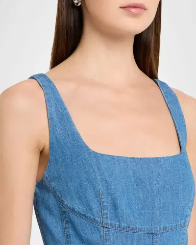 Tanya Taylor Paige Belted Denim Mini Dress | Thumbnail 4 Tanya Taylor Paige Belted Denim Mini Dress | Thumbnail 4