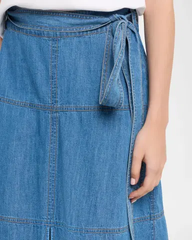 Tanya Taylor Hudley Denim Midi Skirt | Thumbnail 4 Tanya Taylor Hudley Denim Midi Skirt | Thumbnail 4