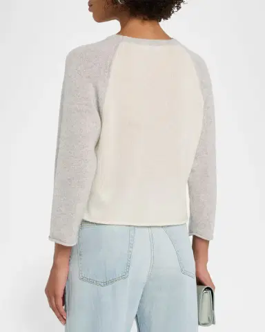 RE/DONE Featherweight Cashmere Baseball Tee | Thumbnail 2 RE/DONE Featherweight Cashmere Baseball Tee | Thumbnail 2