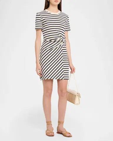 Tanya Taylor Short-Sleeve Stripe T-Shirt Dress | Thumbnail 3 Tanya Taylor Short-Sleeve Stripe T-Shirt Dress | Thumbnail 3