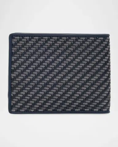 Ferragamo Men 's Gancini Woven Leather Bifold Wallet | Thumbnail 2 Ferragamo Men 's Gancini Woven Leather Bifold Wallet | Thumbnail 2