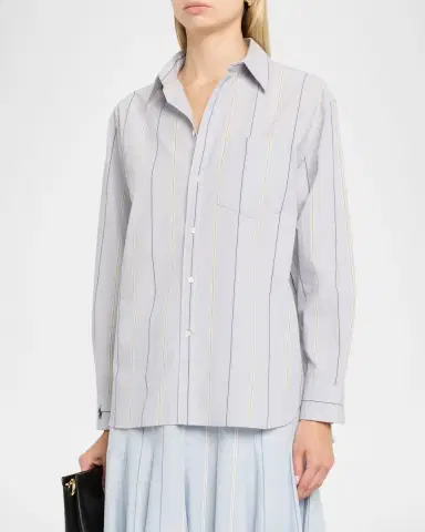 Polo Ralph Lauren Oversized-Fit Striped Cotton Shirt | Thumbnail 3 Polo Ralph Lauren Oversized-Fit Striped Cotton Shirt | Thumbnail 3