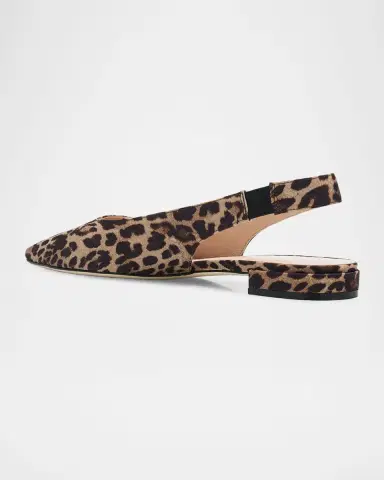 Stuart Weitzman Stassi Leopard Grosgrain Slingback Flats | Thumbnail 4 Stuart Weitzman Stassi Leopard Grosgrain Slingback Flats | Thumbnail 4