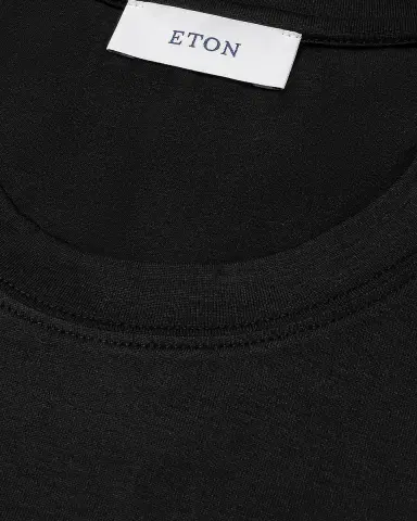 Eton Men's Cotton and Silk Crewneck T-Shirt | Thumbnail 4 Eton Men's Cotton and Silk Crewneck T-Shirt | Thumbnail 4