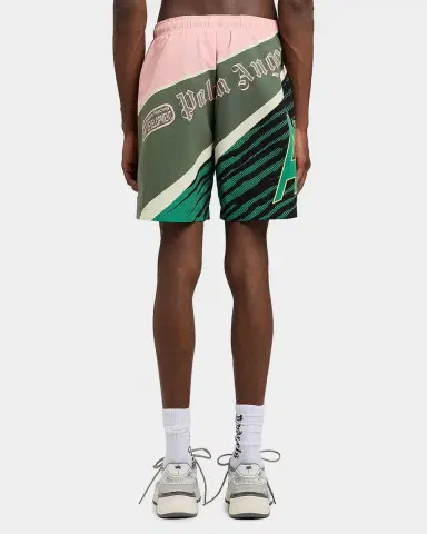 Palm Angels Men's Racing Logo Swim Trunks | Thumbnail 2 Palm Angels Men's Racing Logo Swim Trunks | Thumbnail 2