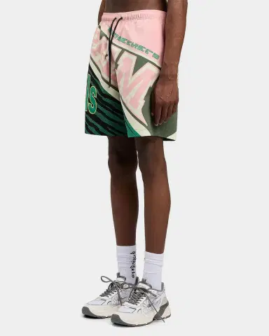 Palm Angels Men's Racing Logo Swim Trunks | Thumbnail 5 Palm Angels Men's Racing Logo Swim Trunks | Thumbnail 5