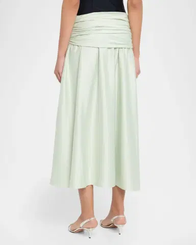 SIMKHAI Gianna Draped Midi Skirt | Thumbnail 2 SIMKHAI Gianna Draped Midi Skirt | Thumbnail 2