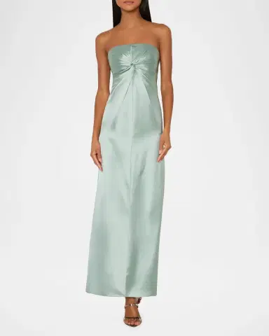 Milly Michell Strapless Satin Maxi Dress | Thumbnail 2 Milly Michell Strapless Satin Maxi Dress | Thumbnail 2