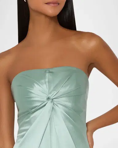 Milly Michell Strapless Satin Maxi Dress | Thumbnail 3 Milly Michell Strapless Satin Maxi Dress | Thumbnail 3