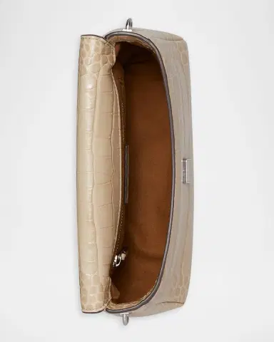 Tory Burch Charlie Small Croc-Embossed Shoulder Bag | Thumbnail 2 Tory Burch Charlie Small Croc-Embossed Shoulder Bag | Thumbnail 2