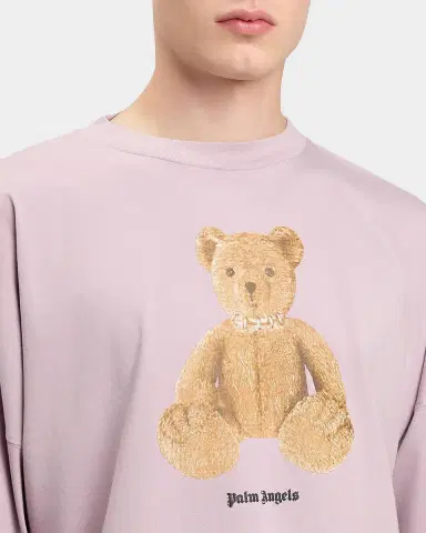 Palm Angels Men's Bear in Mind Oversized Crewneck T-Shirt | Thumbnail 4 Palm Angels Men's Bear in Mind Oversized Crewneck T-Shirt | Thumbnail 4