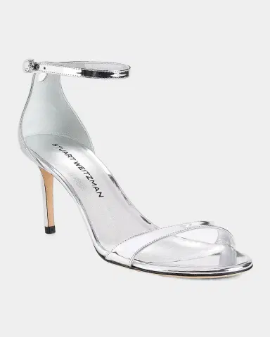 Stuart Weitzman 75mm Nudist II Metallic Leather Ankle-Strap Sandals | Thumbnail 4 Stuart Weitzman 75mm Nudist II Metallic Leather Ankle-Strap Sandals | Thumbnail 4