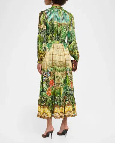 Elie Tahari The Lilou Greenhouse-Print Midi Shirtdress | Thumbnail 2 Elie Tahari The Lilou Greenhouse-Print Midi Shirtdress | Thumbnail 2