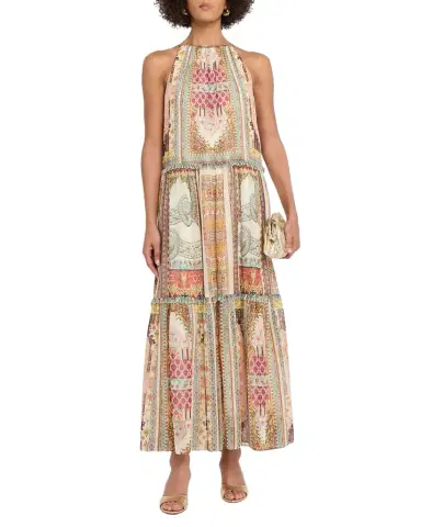 Elie Tahari The Aurora Baroque-Print Halter Maxi Dress | Thumbnail 1 Elie Tahari The Aurora Baroque-Print Halter Maxi Dress | Thumbnail 1